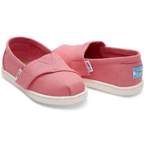 Tiny Toms Bubblegum Pink Canvas Shoes Size 5 NWT